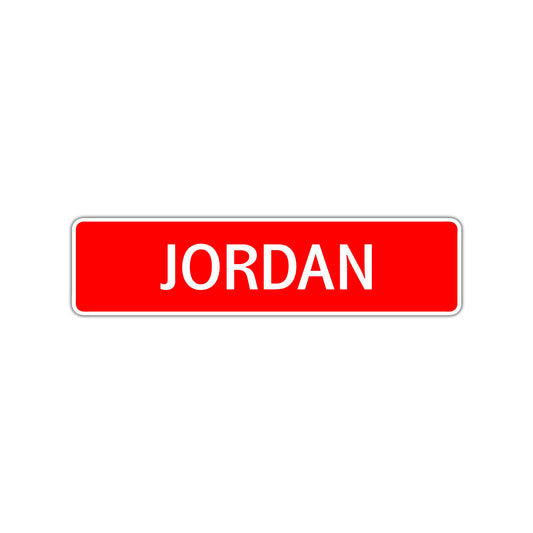 Jordan Street Sign Children Name Room Plate