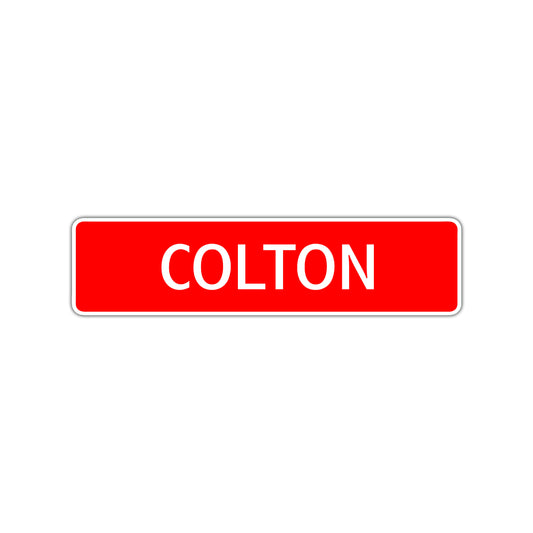 Colton Street Sign Children Name Room Plate