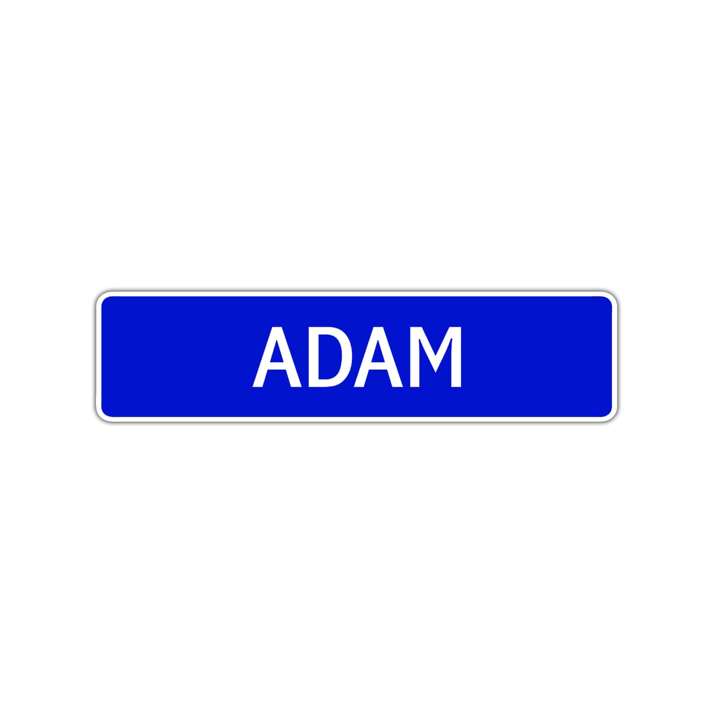 Adam Street Sign Children Name Room Plate