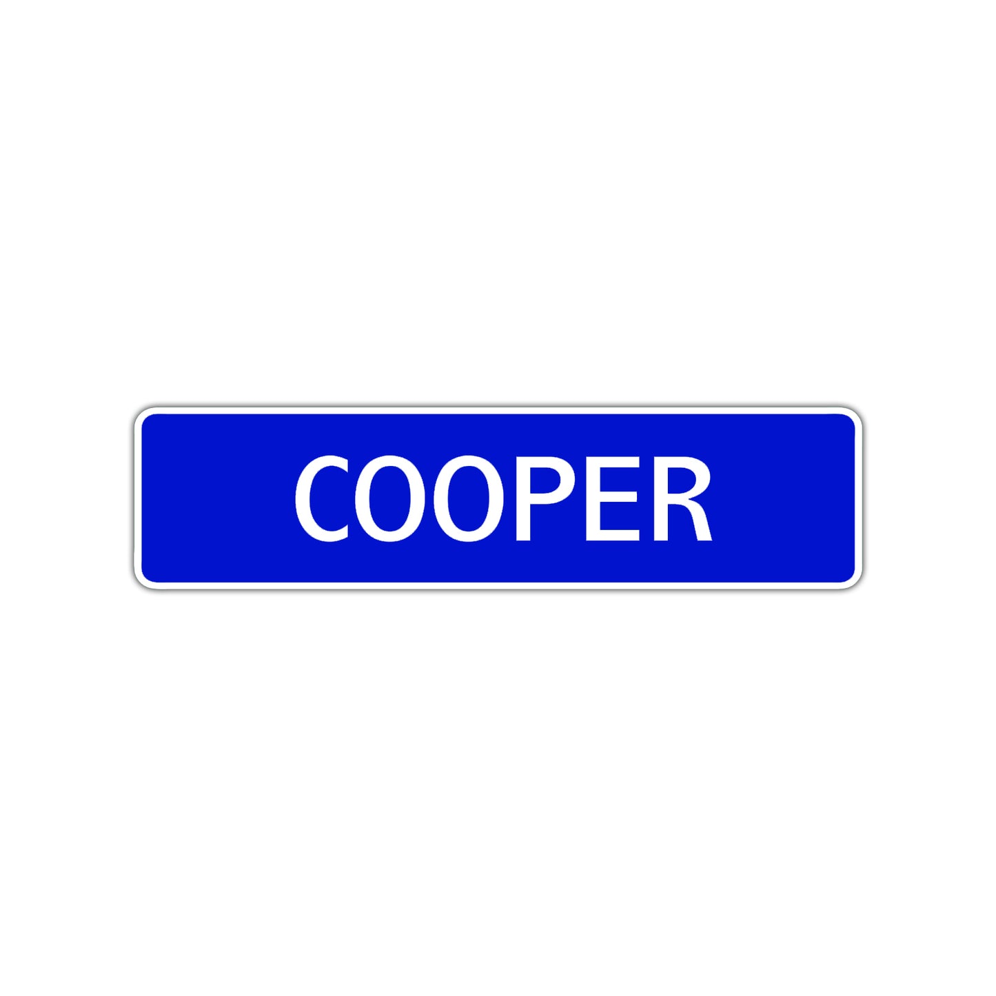 Cooper Street Sign Children Name Room Plate