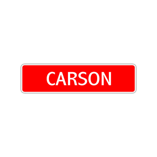 Carson Street Sign Children Name Room Plate