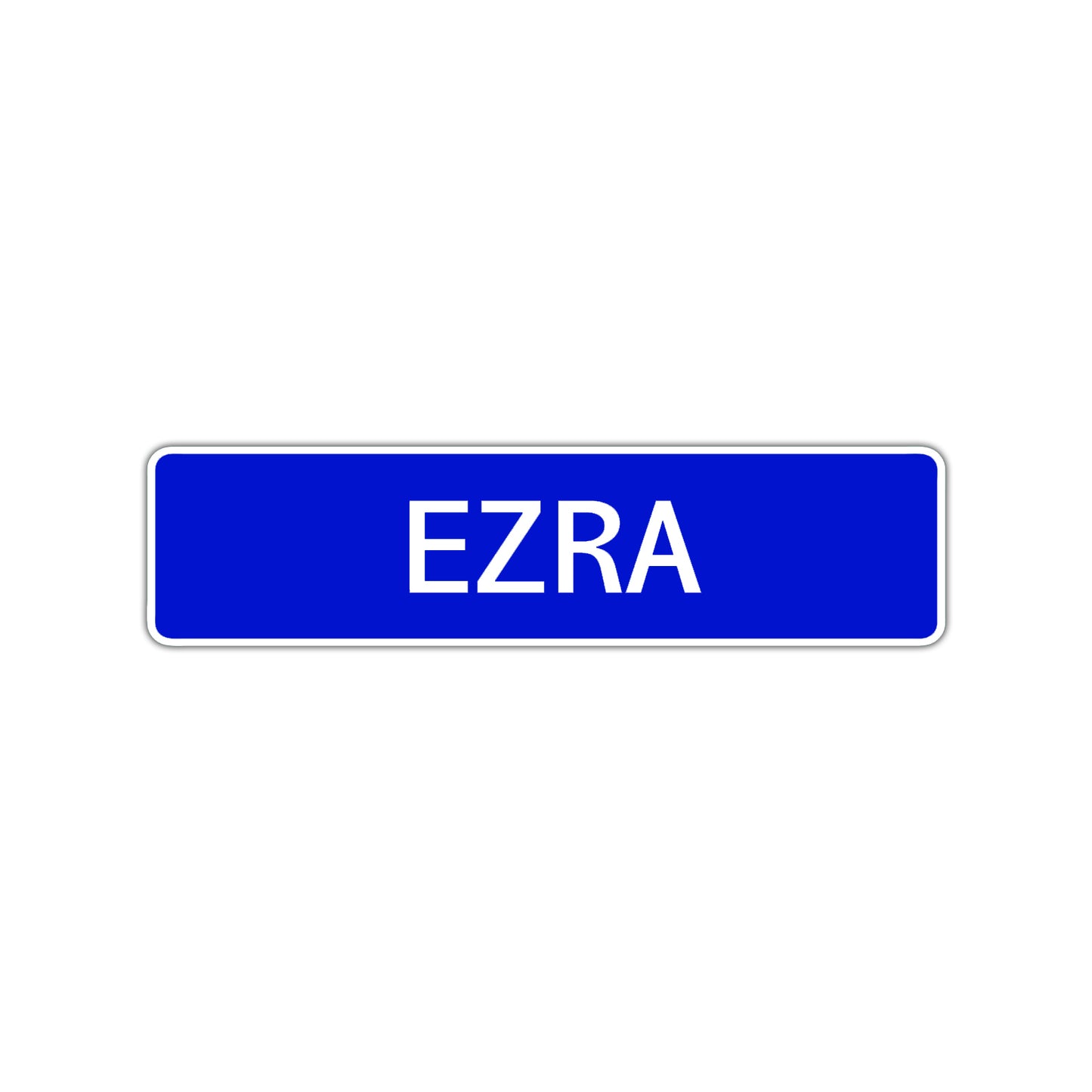 Ezra Street Sign Children Name Room Plate