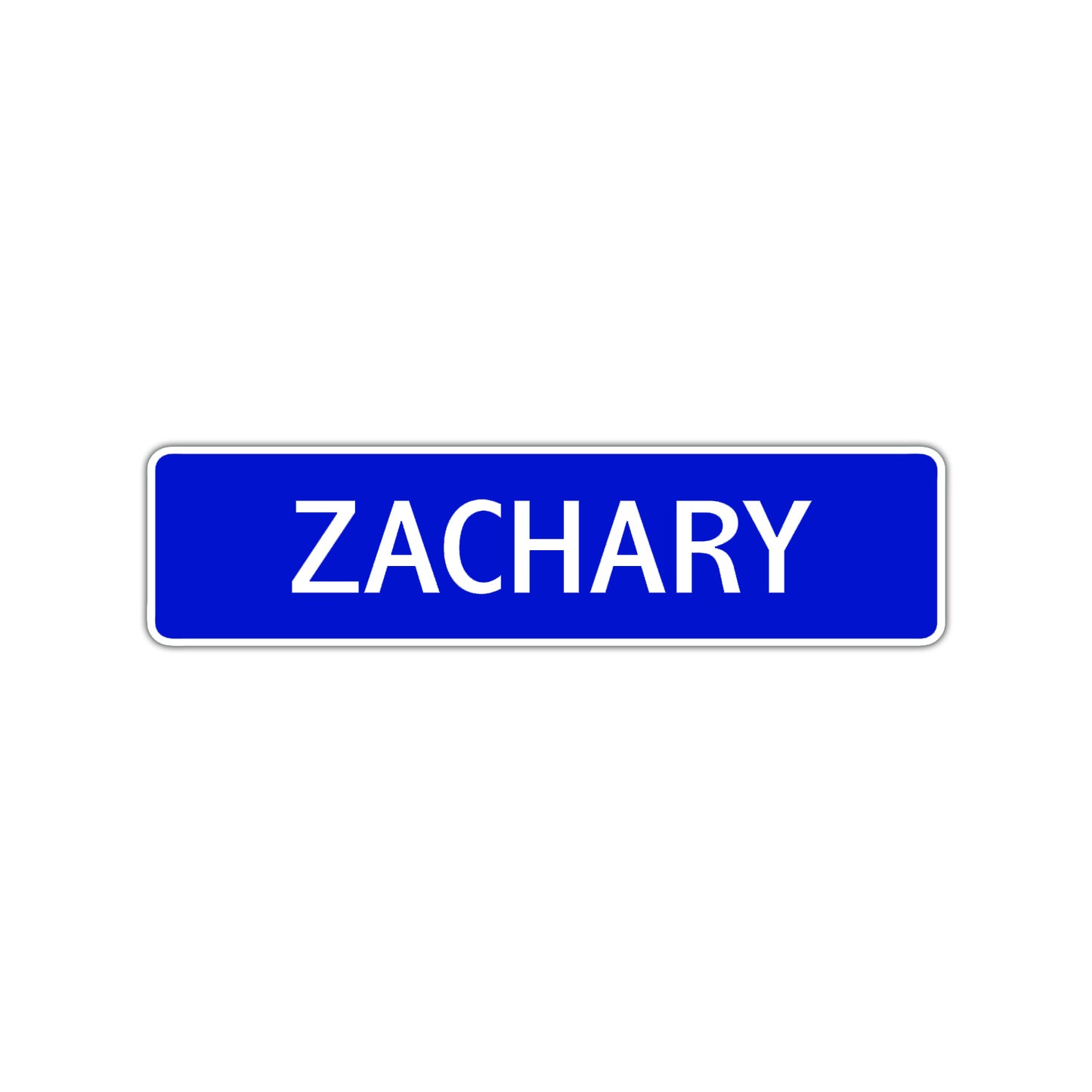 Zachary Street Sign Children Name Room Plate