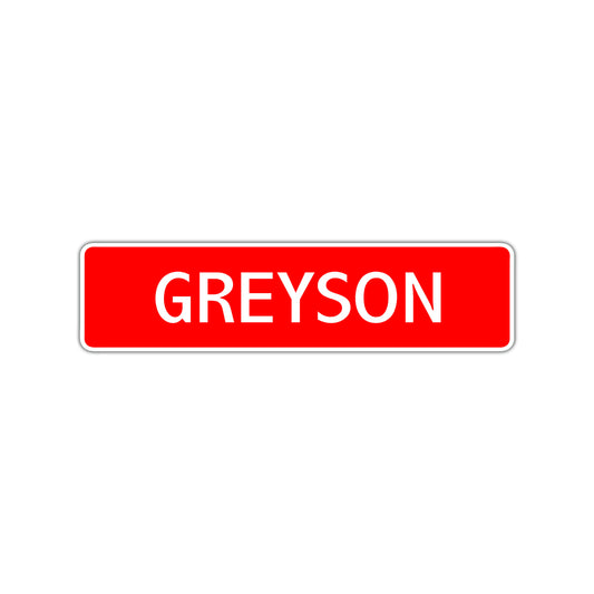 Grayson Street Sign Children Name Room Plate