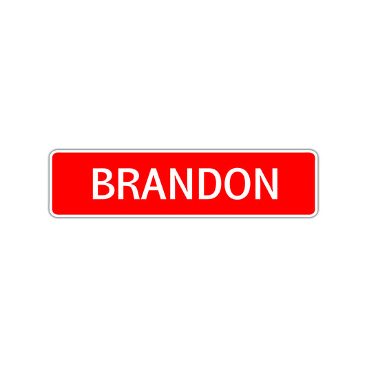 Brandon Street Sign Children Name Room Plate