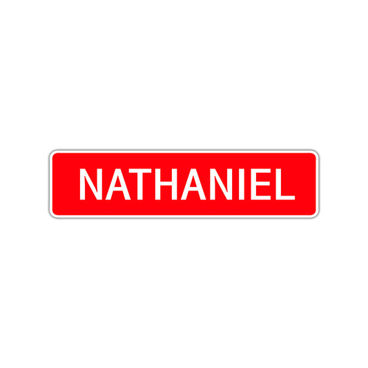 Nathaniel Street Sign Children Name Room Plate