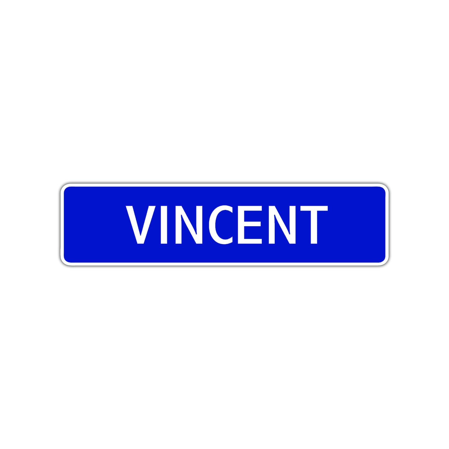 Vincent Street Sign Children Name Room Plate