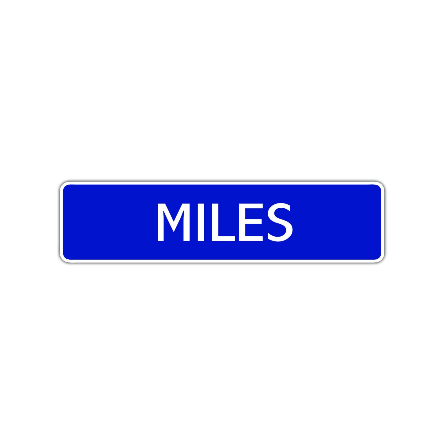 Miles Street Sign Children Name Room Plate