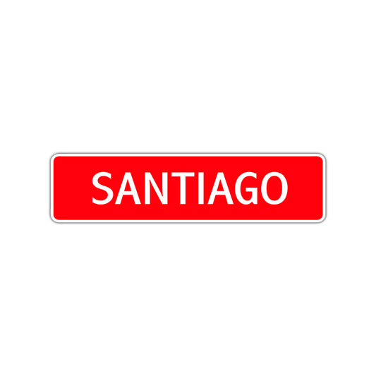 Santiago Street Sign Children Name Room Plate