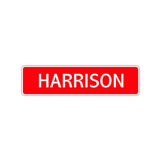 Harrison Street Sign Children Name Room Plate
