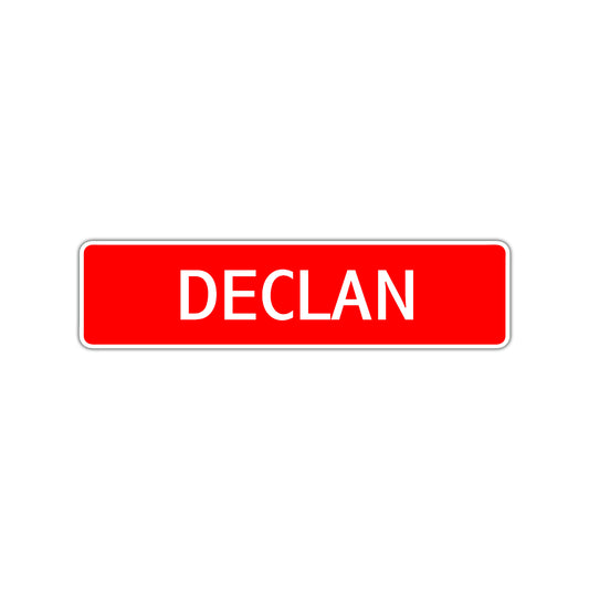 Declan Street Sign Children Name Room Plate