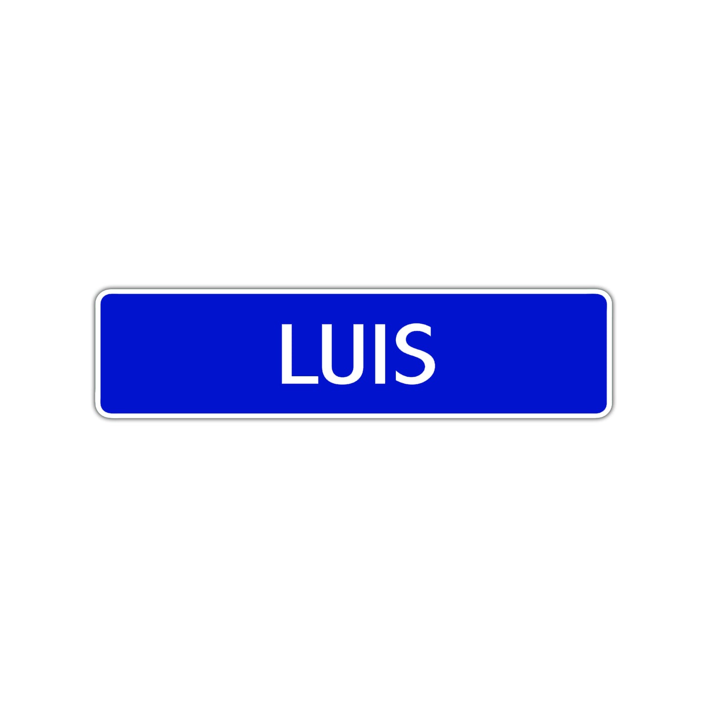 Luis Street Sign Children Name Room Plate