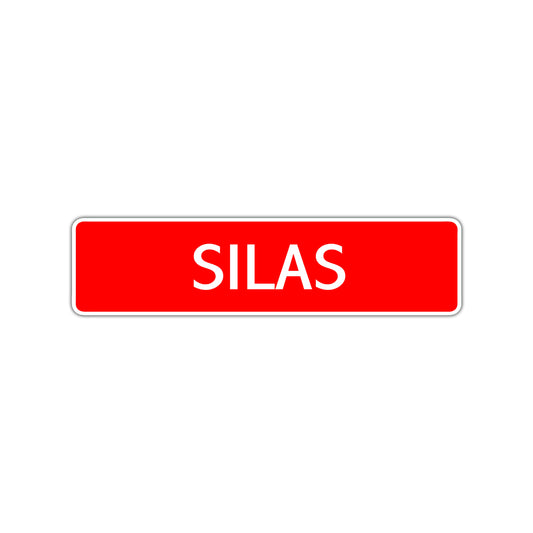 Silas Street Sign Children Name Room Plate