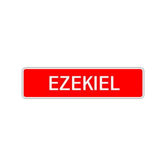 Ezekiel Street Sign Children Name Room Plate