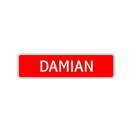 Damian Street Sign Children Name Room Plate