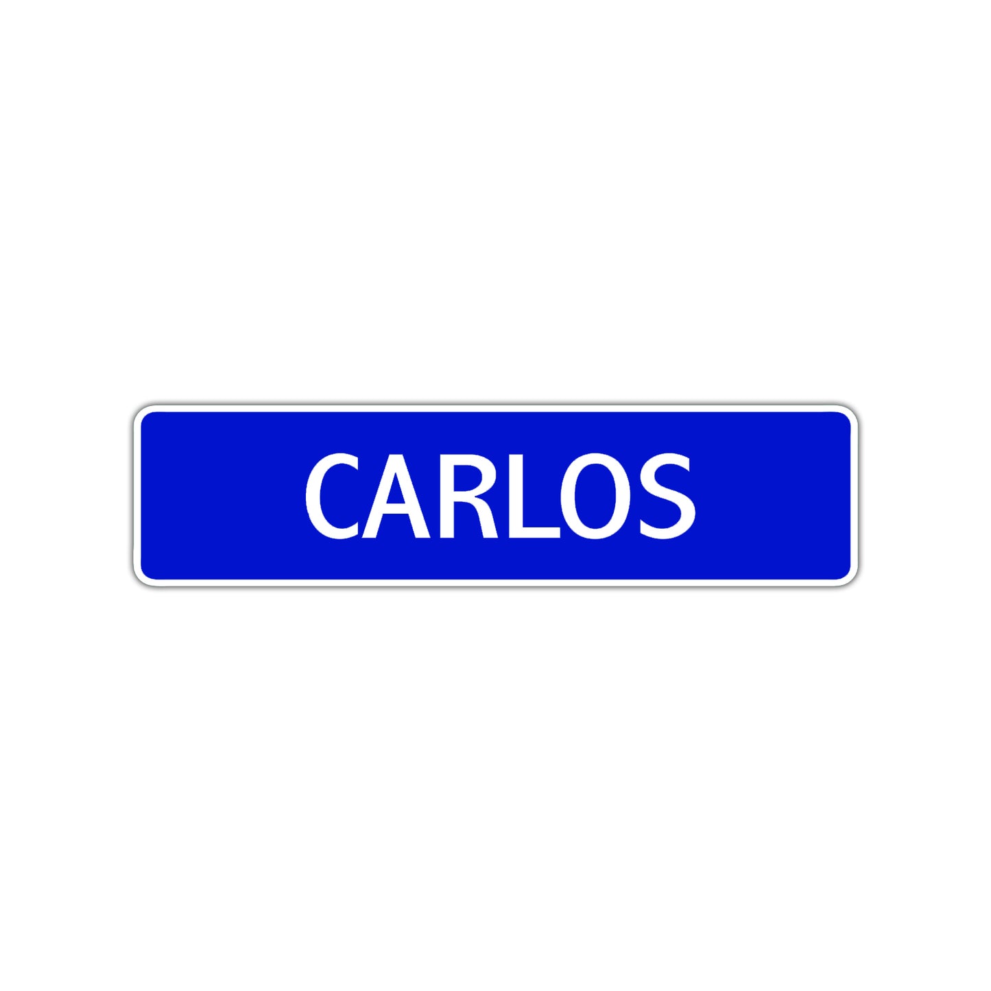 Carlos Street Sign Children Name Room Plate