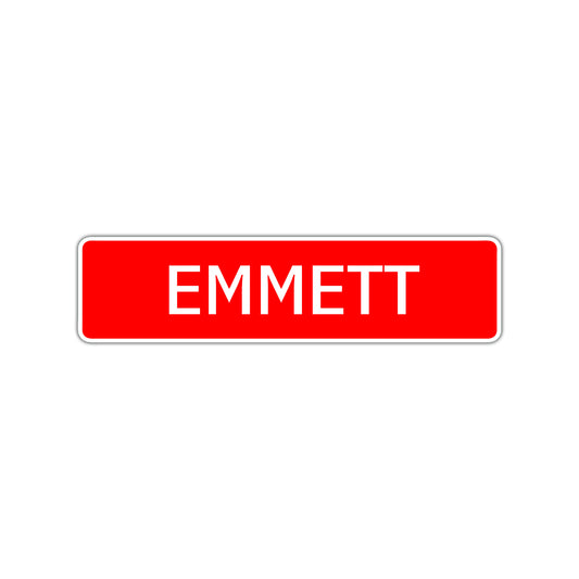 Emmett Street Sign Children Name Room Plate