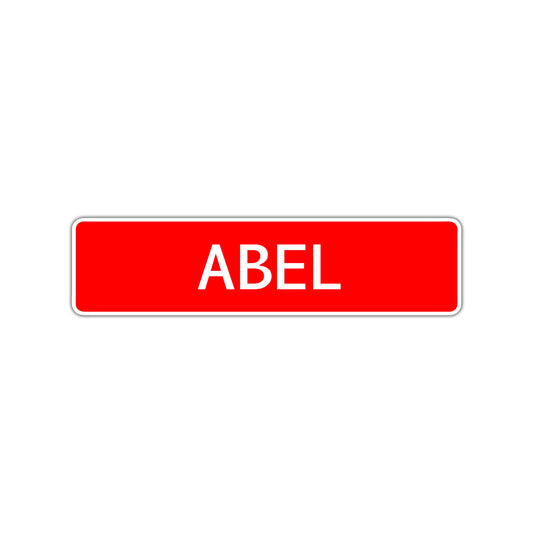 Abel Street Sign Children Name Room Plate