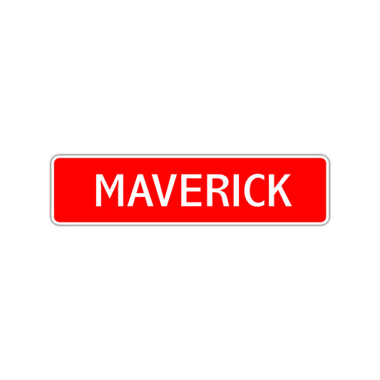 Maverick Street Sign Children Name Room Plate