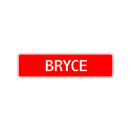 Bryce Street Sign Children Name Room Plate