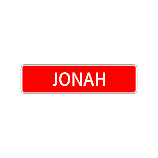 Jonah Street Sign Children Name Room Plate