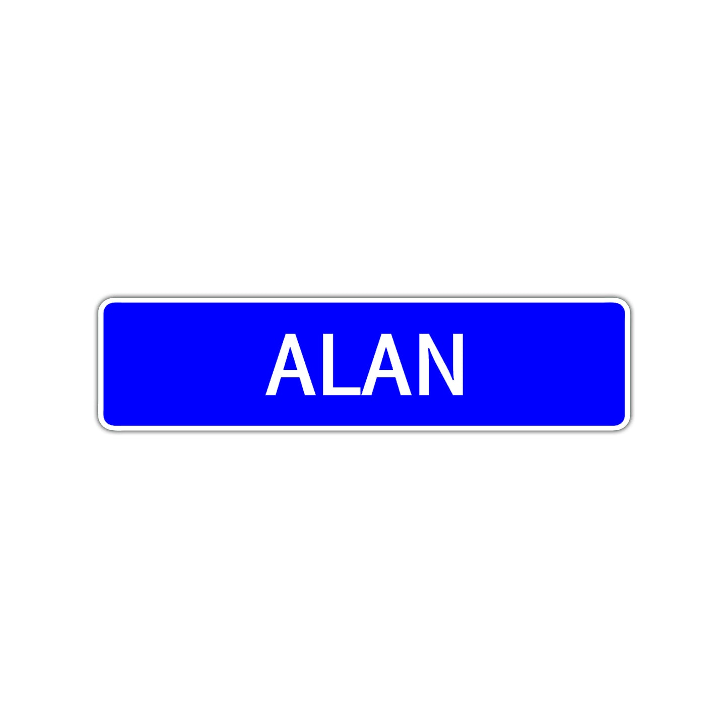Alan Street Sign Children Name Room Plate