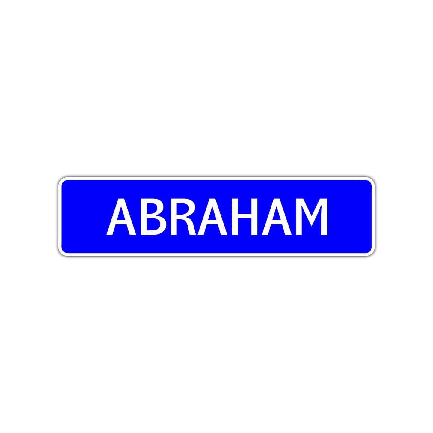 Abraham Street Sign Children Name Room Plate