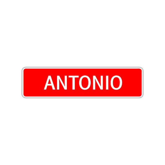 Antonio Street Sign Children Name Room Plate