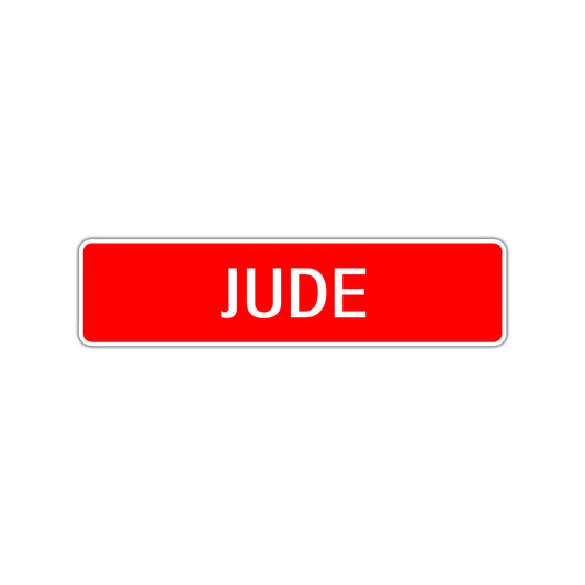 Jude Street Sign Children Name Room Plate