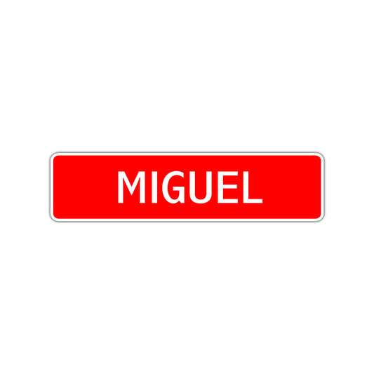 Miguel Street Sign Children Name Room Plate
