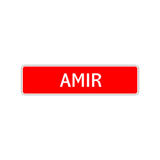 Amir Street Sign Children Name Room Plate