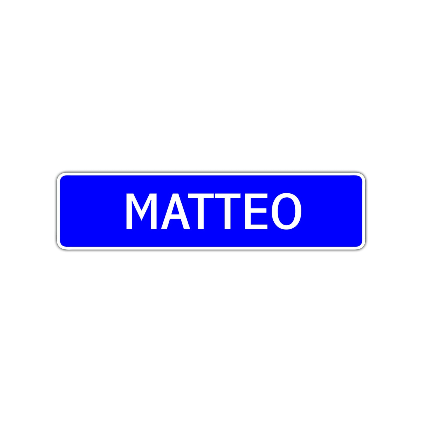 Matteo Street Sign Children Name Room Plate