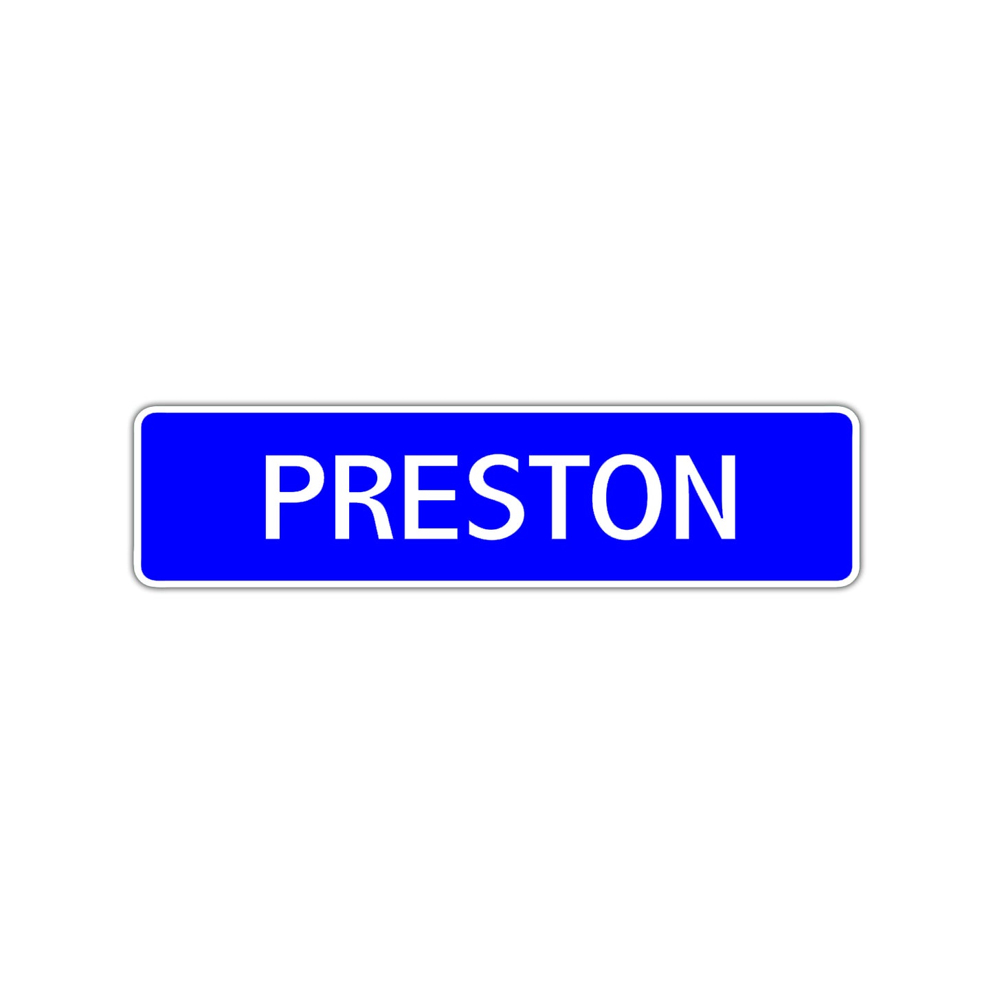 Preston Street Sign Children Name Room Plate