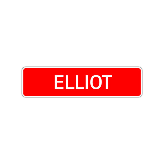 Elliot Street Sign Children Name Room Plate
