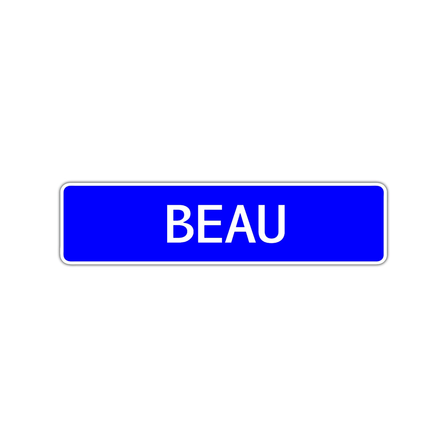Beau Street Sign Children Name Room Plate