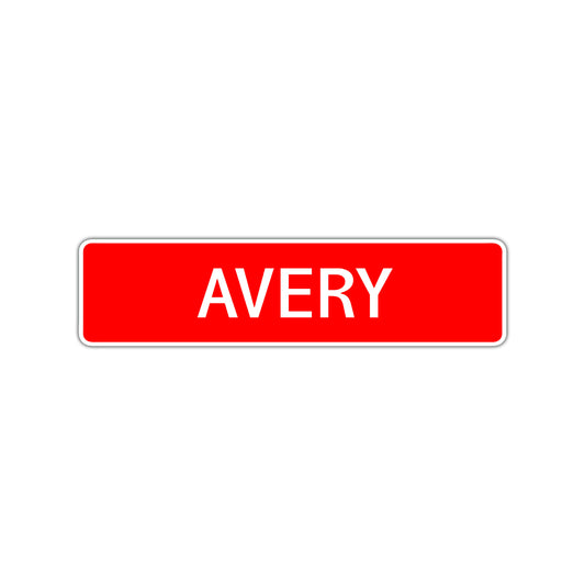 Avery Street Sign Children Name Room Plate