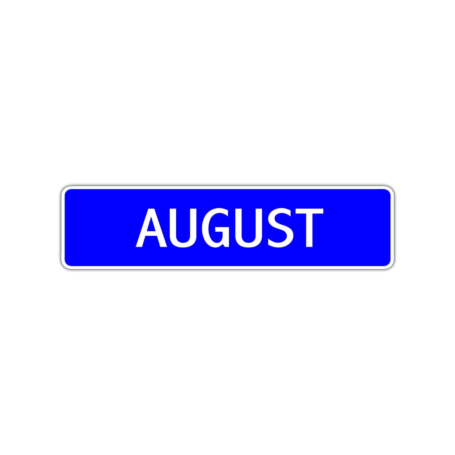 August Street Sign Children Name Room Plate
