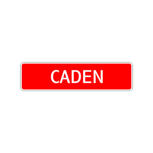 Caden Street Sign Children Name Room Plate