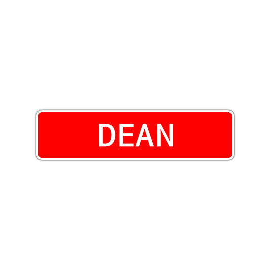 Dean Street Sign Children Name Room Plate