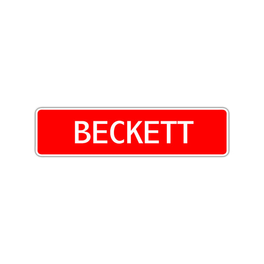 Beckett Street Sign Children Name Room Plate