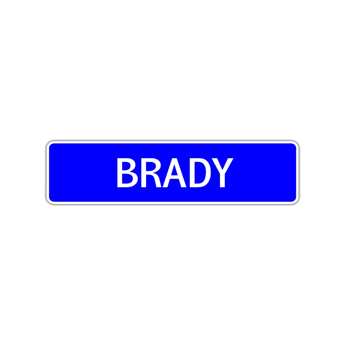 Brady Street Sign Children Name Room Plate