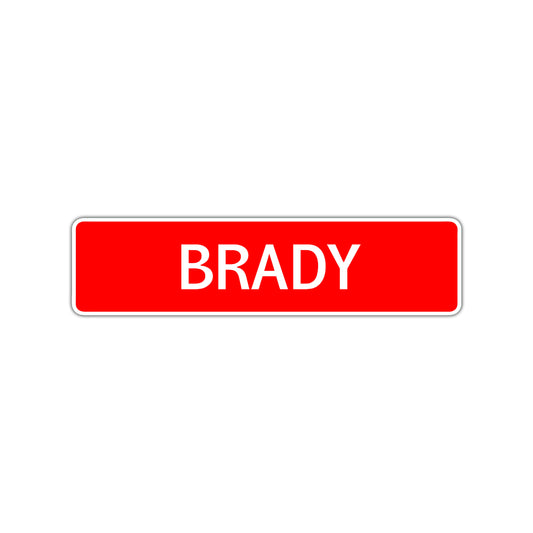 Brady Street Sign Children Name Room Plate