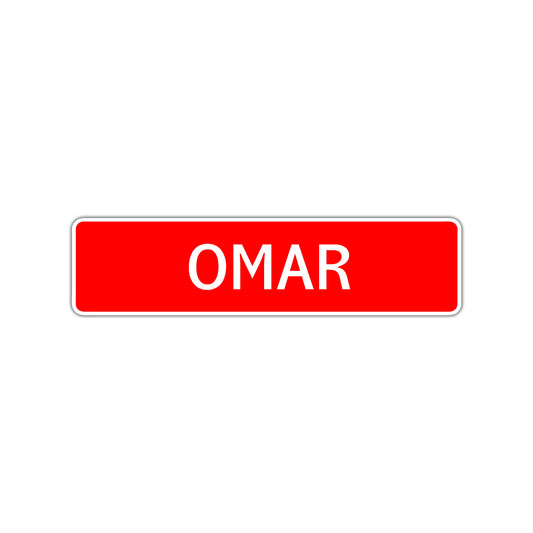 Omar Street Sign Children Name Room Plate