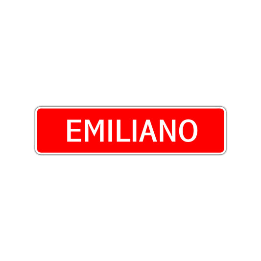 Emiliano Street Sign Children Name Room Plate