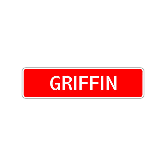 Griffin Street Sign Children Name Room Plate
