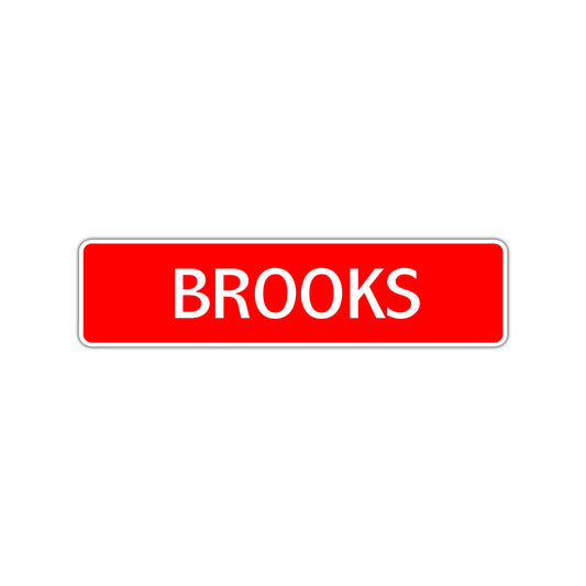 Brooks Street Sign Children Name Room Plate