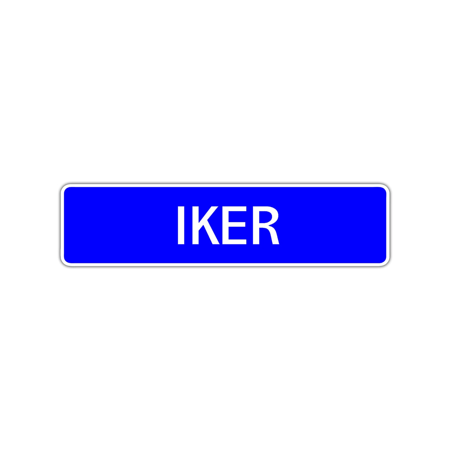 Iker Street Sign Children Name Room Plate