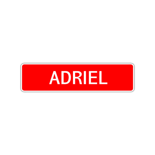 Adriel Street Sign Children Name Room Plate