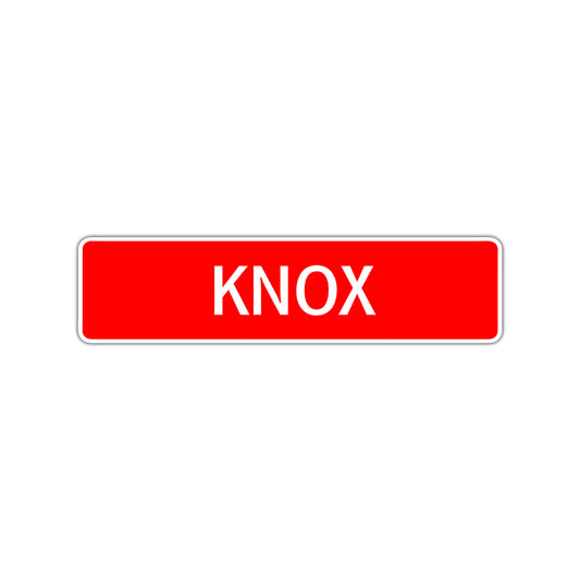 Knox Street Sign Children Name Room Plate