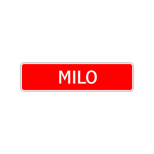 Milo Street Sign Children Name Room Plate